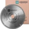 VONROC Zaagblad – Ø216MM – 60 Tanden – Voor Hout – Geschikt Voor Afkortzagen & Tafelzagen