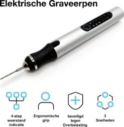 Merkloos Elektrische Graveerpen - Multifunctionele Hobby Modelbouw Set - Draagbaar Draadloos USB Oplaadbare Mini Doe Het Zelf Engraving Pen Voor Het Graveren Van Glas Hout Metaal Steen Plastic Sieraden - Zilverkleurig -Makita Winkel 1168x1200 8
