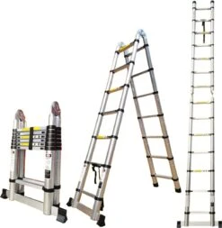 Truskore® Multifunctionele Telescopische Ladder 4.4 Meter - Incl. Draagtas - Aluminium - Telescoop Ladder - Stevig & Vertrouwd