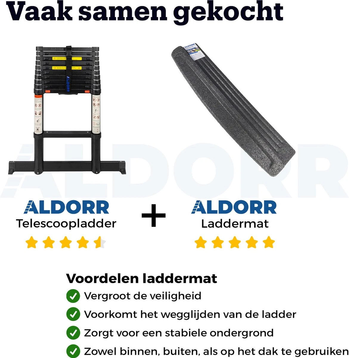 ALDORR Professional - Telescoopladder 5,20 Meter - Met Optigrip™ En Extra Diepe Treden 11 ALDORR Professional - Telescoopladder 5,20 Meter - Met Optigrip™ En Extra Diepe Treden - Afbeelding 9