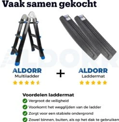 ALDORR Professional - Multiladder Uitschuifbare Vouwladder 4x4 - 4,00 Meter -Makita Winkel 1171x1200 13