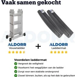 ALDORR Home - Vouwladder Aluminium 4 X 4 Treden Met Platform - 4,60 Meter 15 ALDORR Home - Vouwladder Aluminium 4 X 4 Treden Met Platform - 4,60 Meter -Makita Winkel 1171x1200 9