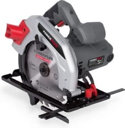 Powerplus POWESET4 Elektrische Cirkelzaag - 1200W - Zaagblad 185mm - Incl. Parallelgeleider, Stofafzuigingaansluiting, Aluminium Gereedschapskoffer En 4 Cirkelzaagbladen Hout -Makita Winkel 1172x1200 3