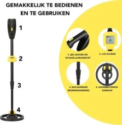 MADINE Metaaldetector - Voor Kinderen - Kwalitatief - Verstelbare Hoogte - Incl. Schep En Hark -Makita Winkel 1175x1200 9