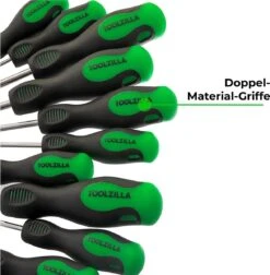 TOOLZILLA 10-delige Magnetische Schroevendraaierset Voor Alle Toepassingen - 3 Verschillende Modellen Voor Doe-het-zelvers, Met Platte Punt En Kruispunt Van Hoogwaardig Chroom-vanadium. -Makita Winkel 1177x1200 5