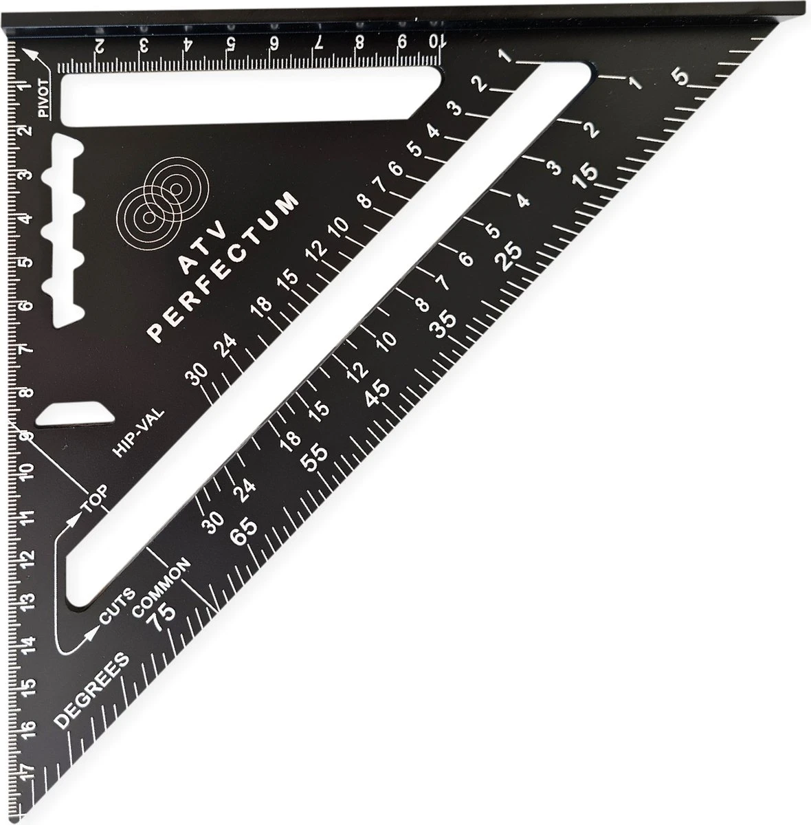 ATV PERFECTUM Winkelhaak – Metrisch - Aluminium - Hoekmeter – Speed Square -Blokhaak – Zwaaihaak 12 ATV PERFECTUM Winkelhaak – Metrisch - Aluminium - Hoekmeter – Speed Square -Blokhaak – Zwaaihaak - Afbeelding 10