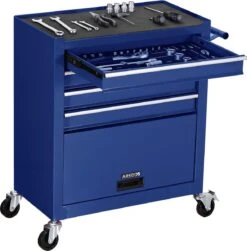 AREBOS Werkplaatswagen Gereedschapswagen Met 4 Laden 1 Kast & Incl Gereedschap -Makita Winkel 1180x1200 14