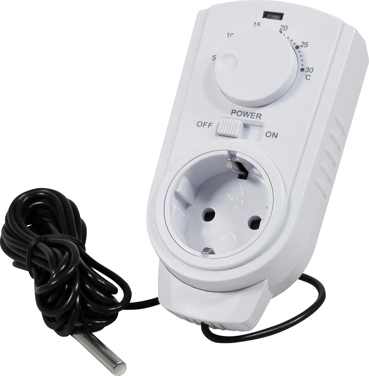 TCU-440 Plug-In Stekker/Stopcontact Thermostaat 5-30°C - Externe Voeler - Analoog - Koelen & Verwarmen (Niet Geschikt Voor België ) 3 TCU-440 Plug-In Stekker/Stopcontact Thermostaat 5-30°C - Externe Voeler - Analoog - Koelen & Verwarmen (Niet Geschikt Voor België )