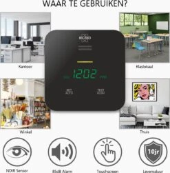 ELRO FCO2400 CO2 Meter – Luchtkwaliteitsmeter Met NDIR Sensor Voor CO2, Temperatuur En Luchtvochtigheid – Met Zelfkalibratie -Makita Winkel 1183x1200 12