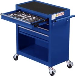 AREBOS Werkplaatswagen Gereedschapswagen Met 4 Laden 1 Kast & Incl Gereedschap -Makita Winkel 1184x1200 12