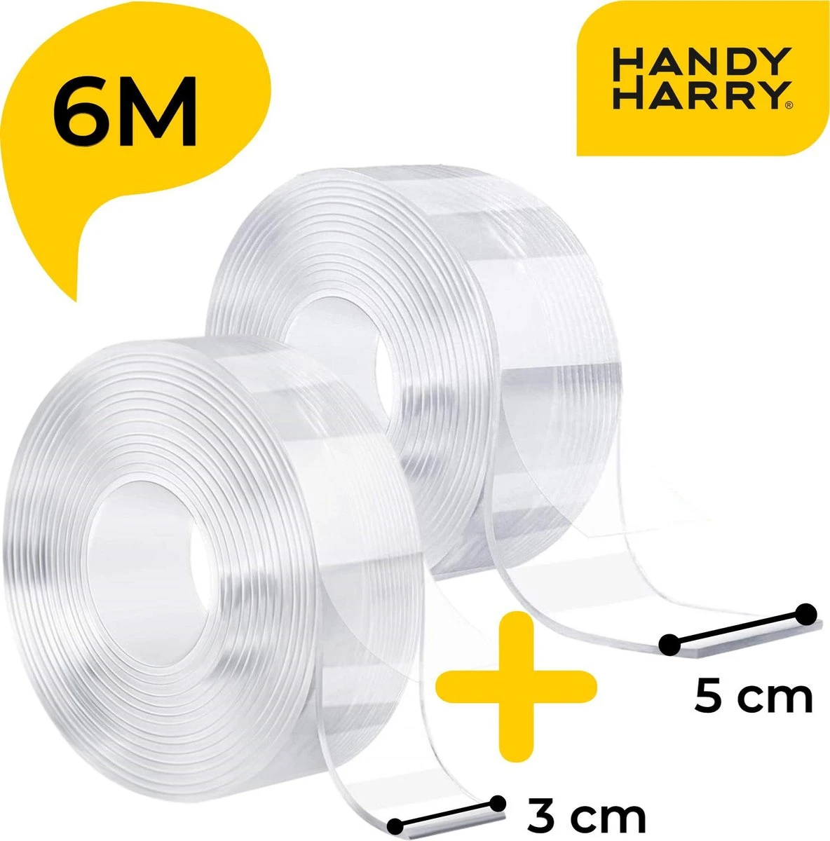 Handy Harry® Dubbelzijdig Magic Nano Gekko Grip Tape - Dubbelzijdige Tape - Herbruikbaar En Wasbaar - 6 Meter 3 Handy Harry® Dubbelzijdig Magic Nano Gekko Grip Tape - Dubbelzijdige Tape - Herbruikbaar En Wasbaar - 6 Meter