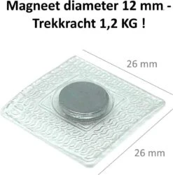 Innaaibare Magneten Waterdicht - 10 Stuks Ø 12 Mm - Magneten Voor Gordijnen Om In Te Naaien In Stof - Houdkracht 1,2 KG