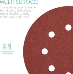 Navaris 50x Rond Schuurpapier - Voor Schuurmachines - Klittenbandbevestiging - 125 Mm - Korrel 40-400 - Schuurschijven Voor Hout, Metaal En Meer -Makita Winkel 1191x1200 8