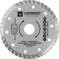 VONROC Diamantschijven Set – Ø125MM – Universeel – 3 Stuks – Segment, Turbo & Volrand 7 VONROC Diamantschijven Set – Ø125MM – Universeel – 3 Stuks – Segment, Turbo & Volrand -Makita Winkel 1193x1200 1