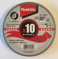 Makita D-18770-10 Doorslijpschijf - 125 X 22,23 X 1,2mm - RVS - Inox (10st) -Makita Winkel 1193x1200 13