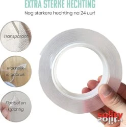 SOLITY® Dubbelzijdig Tape - Montagetape - Extra Sterk - Herbruikbaar - Inclusief Extra’s - Transparant - 3m X 25mm -Makita Winkel 1194x1200 21