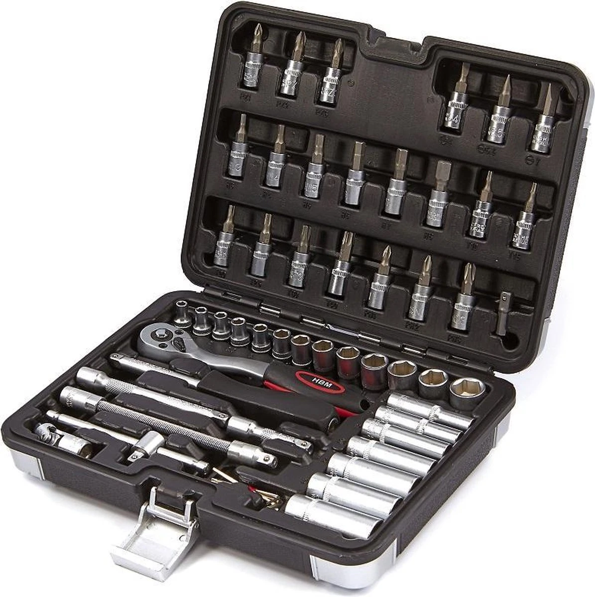 53 Delige 1/4" Doppenset Inclusief Lange Doppen 3 53 Delige 1/4" Doppenset Inclusief Lange Doppen