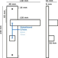 Deurklink Met WC Slot - 57mm - Eliot Serie Op Schild - Mat Zwart - Complete Set 8 Deurklink Met WC Slot - 57mm - Eliot Serie Op Schild - Mat Zwart - Complete Set -Makita Winkel 1195x1200 22