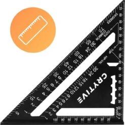 Winkelhaak - Blokhaak - Zwaaihaak - Schrijfhaak - Speed Square - Metalen Winkelhaak - 5 In 1 Winkelhaak