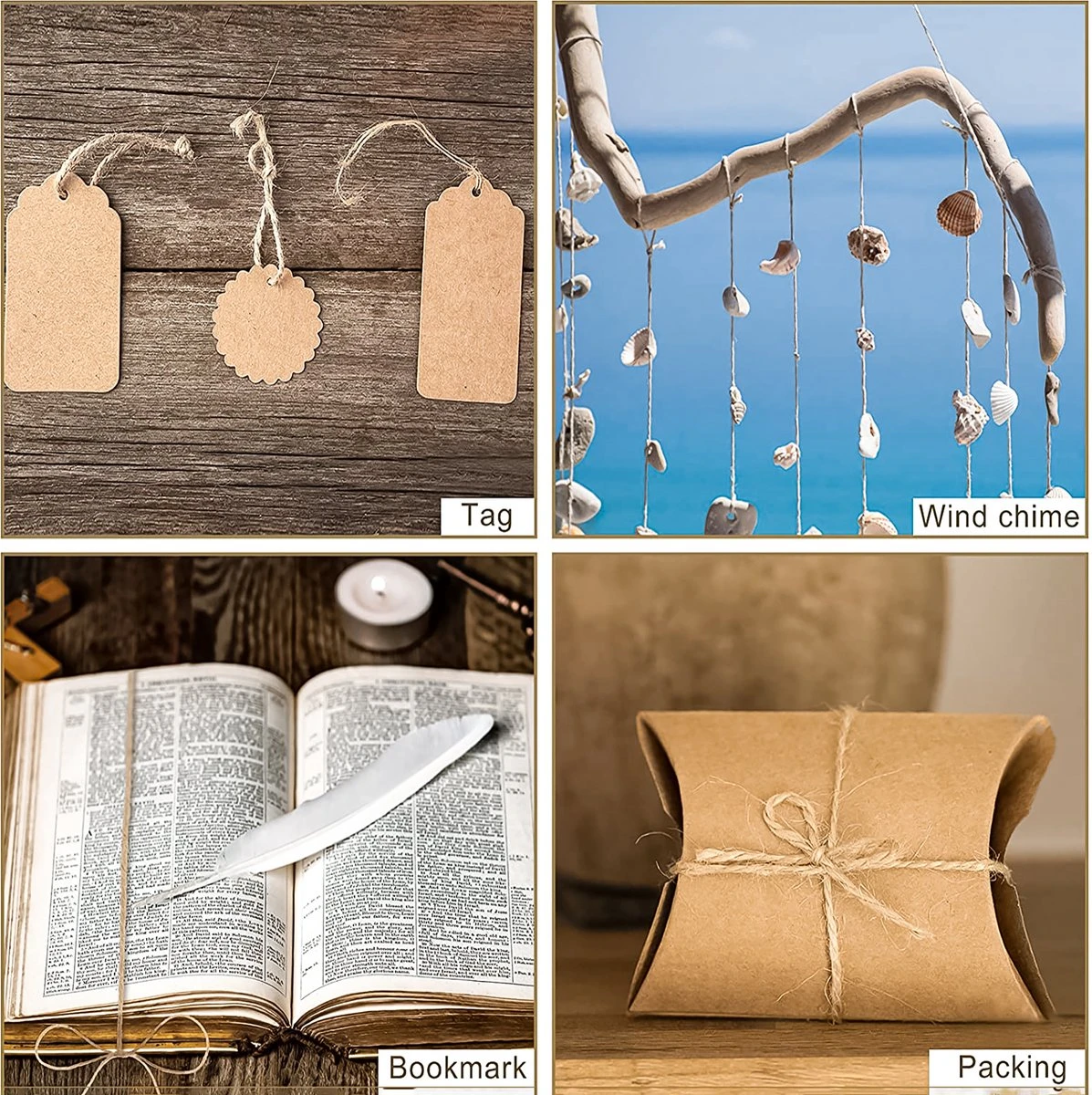 500 Meter 1.5mm Jute Touw Met 20 Houten Knijpers & 100 Stuks Karton Kraft Labels - Creatieve Hennep Koord Voor Decoratie - DIY HobbyMacrame Maken - Bruin Manilla BindtouwSisaltouw -Dun CadeaulintCadeaulabels Bindtouw - TuinPlanten Sisal Binddraad 11 500 Meter 1.5mm Jute Touw Met 20 Houten Knijpers & 100 Stuks Karton Kraft Labels - Creatieve Hennep Koord Voor Decoratie - DIY HobbyMacrame Maken - Bruin Manilla BindtouwSisaltouw -Dun CadeaulintCadeaulabels Bindtouw - TuinPlanten Sisal Binddraad - Afbeelding 9