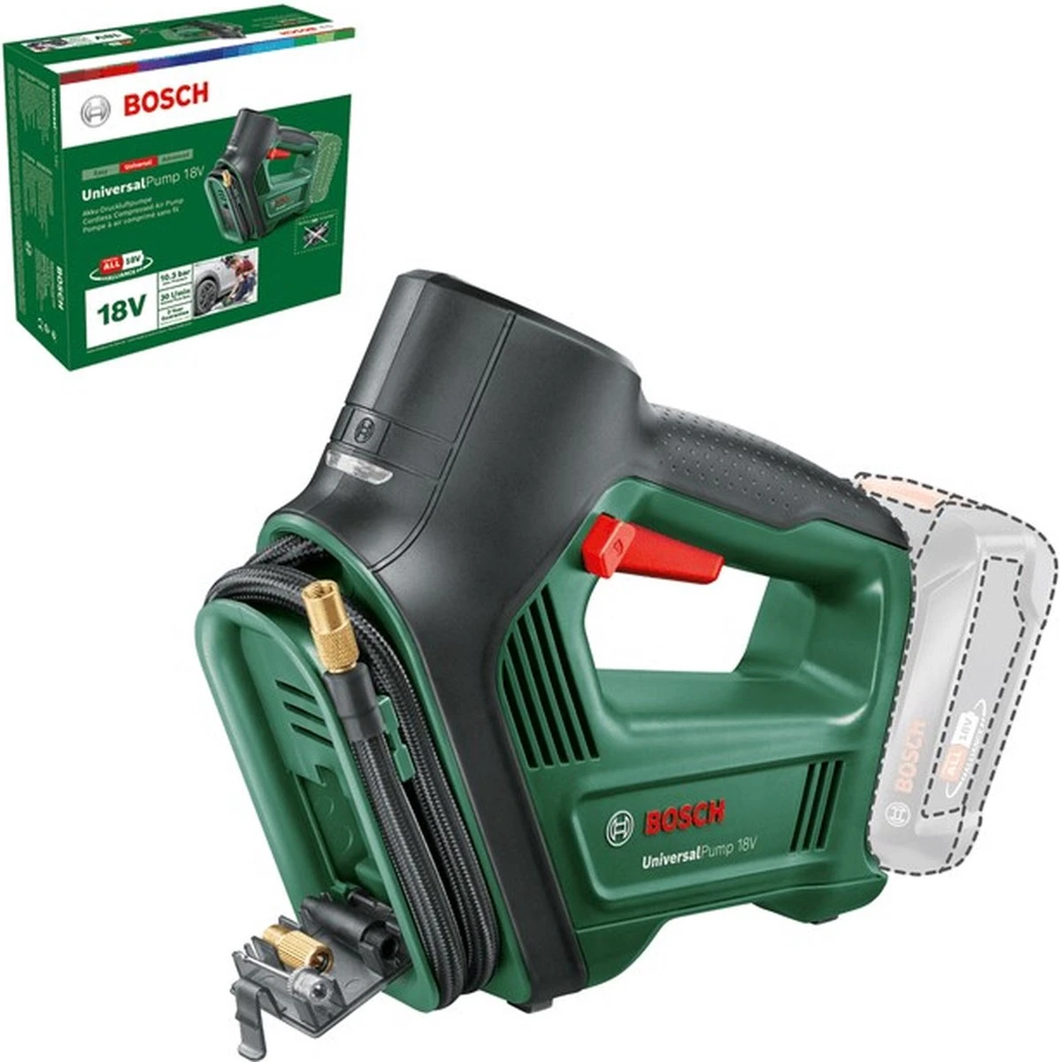 Bosch UniversalPump 18V Compressor - Zonder 18 V Accu En Lader 4 Bosch UniversalPump 18V Compressor - Zonder 18 V Accu En Lader - Afbeelding 2