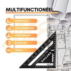 Winkelhaak - Blokhaak - Zwaaihaak - Schrijfhaak - Speed Square - Metalen Winkelhaak - 5 In 1 Winkelhaak -Makita Winkel 1198x1200 32