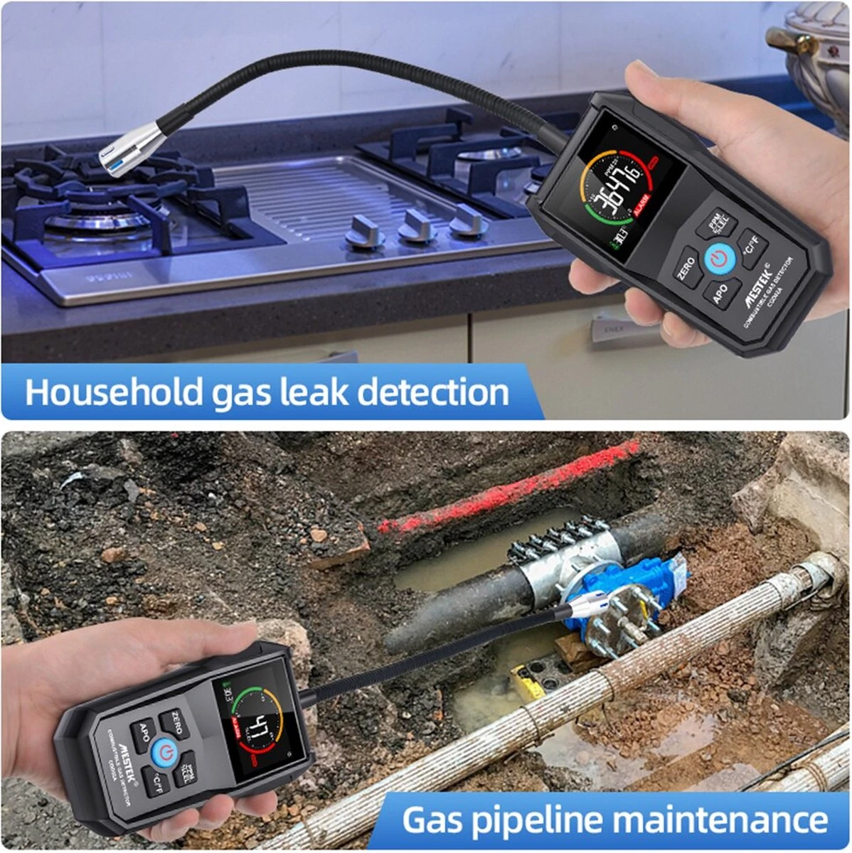 Mestek CGD02A - Gaslek Detector - Gasmeter - Gas Detector - Incl. Buideltas 14 Mestek CGD02A - Gaslek Detector - Gasmeter - Gas Detector - Incl. Buideltas - Afbeelding 12