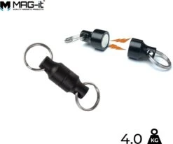MAG-it Magnetische Connector - Magneet Sleutelhanger - Quick Release Magnetische Snel Sluiting - Magneet Met Ring - Magneet Met Oog - Hoogste Trekkracht 4,0 KG!