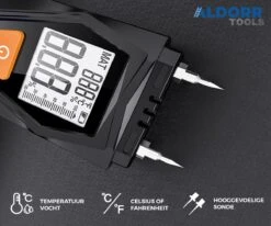 ALDORR Tools - Vochtmeter - Vochtigheidsmeter Voor Hout/wanden/bouwmateriaal - Incl 2x AAA Batterijen - LCD Display -Makita Winkel 1200x1000 20