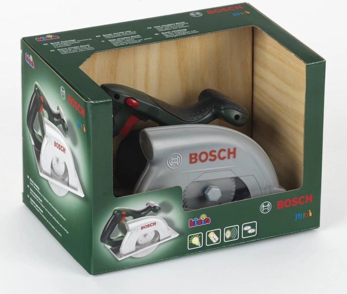 Theo Klein Klein Bosch Mini-cirkelzaagmachine - Grijs/groen - Geeft Licht En Geluid 4 Theo Klein Klein Bosch Mini-cirkelzaagmachine - Grijs/groen - Geeft Licht En Geluid - Afbeelding 2