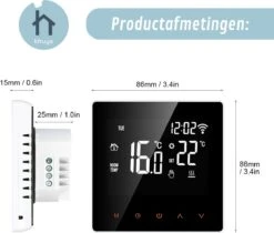 Slimme Thermostaat Water Verwarming - Met Wifi & App Besturing - Stembesturing Alexa & Google - Thermometer - Touchscreen - Zwart -Makita Winkel 1200x1022 13