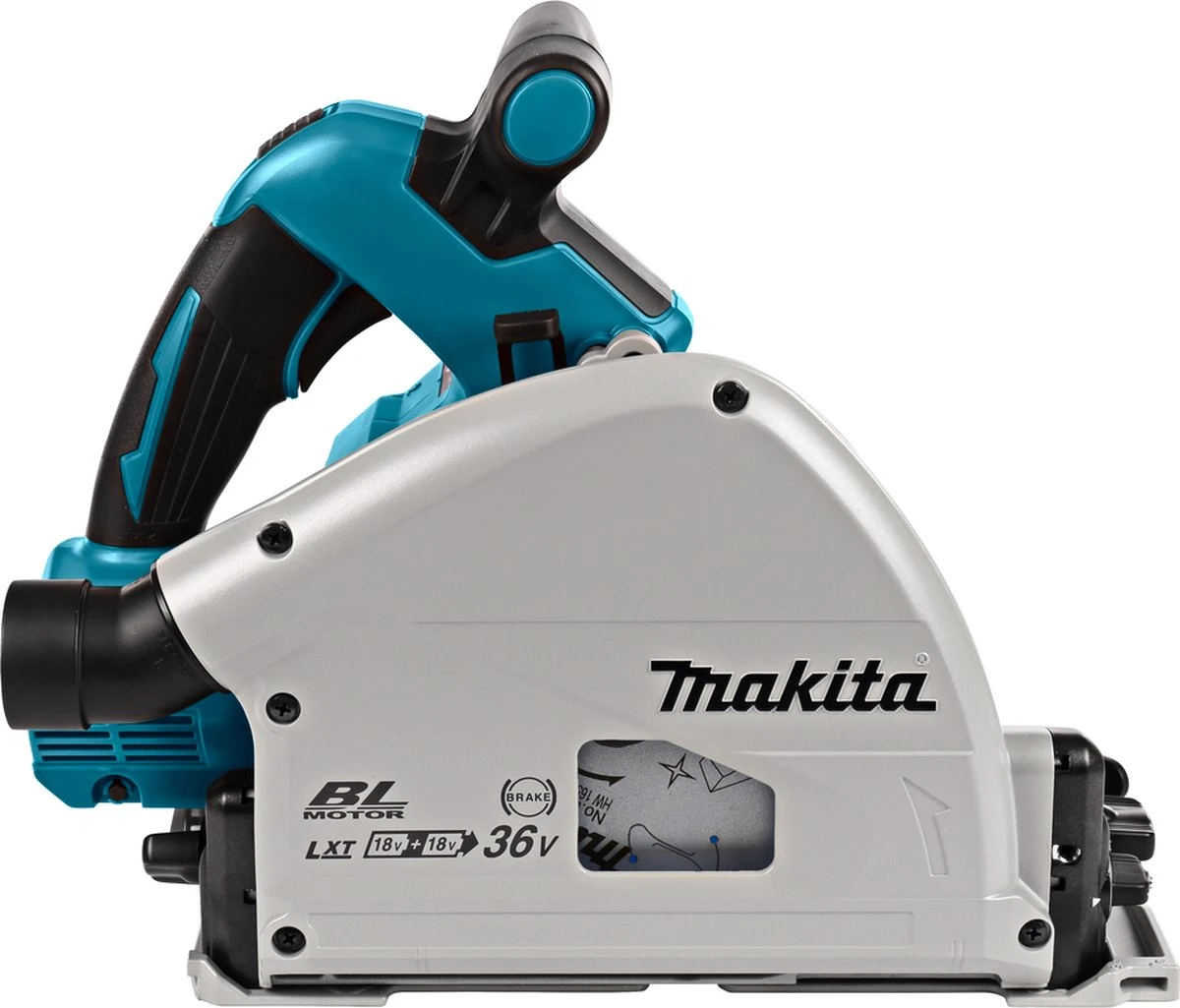 Makita DSP600ZJ2 Accu Invalzaag LXT 2x18V - Geleiderail En Tas - Zonder Accu's En Lader 4 Makita DSP600ZJ2 Accu Invalzaag LXT 2x18V - Geleiderail En Tas - Zonder Accu's En Lader - Afbeelding 2