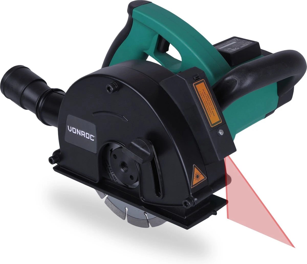 VONROC Muurfrees – Sleuvenfrees + Laser – 1700W – Ø150MM – Incl. 2 Diamantschijven & Stofzuigadapter 3 VONROC Muurfrees – Sleuvenfrees + Laser – 1700W – Ø150MM – Incl. 2 Diamantschijven & Stofzuigadapter