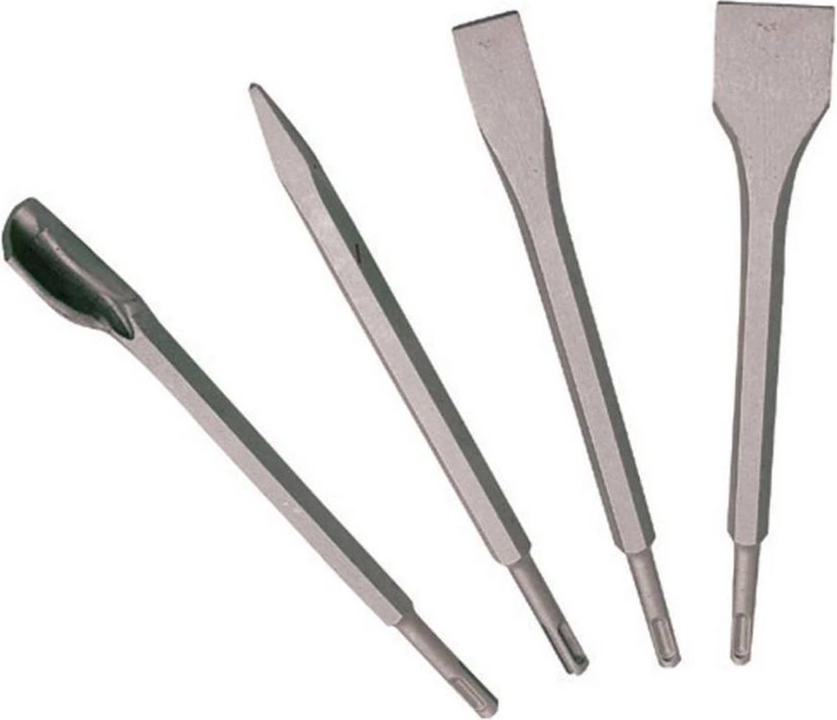 Benson Beitelset SDS Plus - SDS+ T.b.v. Steen - Tegels En Beton - 4 Delig 3 Benson Beitelset SDS Plus - SDS+ T.b.v. Steen - Tegels En Beton - 4 Delig