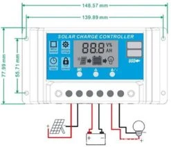 80A DC 50V / 650W - 12V / 1300W - 24V / PWM Power Solar Energy Laadregelaar Met LCD En 5V USB Zonnepanelen Solar Charger Powerbank Zonnepaneel Opladen Accu Batterij Stroomvoorziening Blauw -Makita Winkel 1200x1033 16