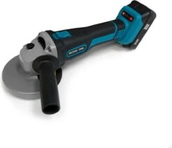 Deutsche Stahl Haakse Slijper - Slijptol - Gereedschap - Slijpmachine - Draadloos - 24V Accu - 2 Batterijen - 7000RPM - 1 Uur Snellader - 2 Zaagblad Van 125mm - Softgrip - Met Tas - Blauw -Makita Winkel 1200x1033 4