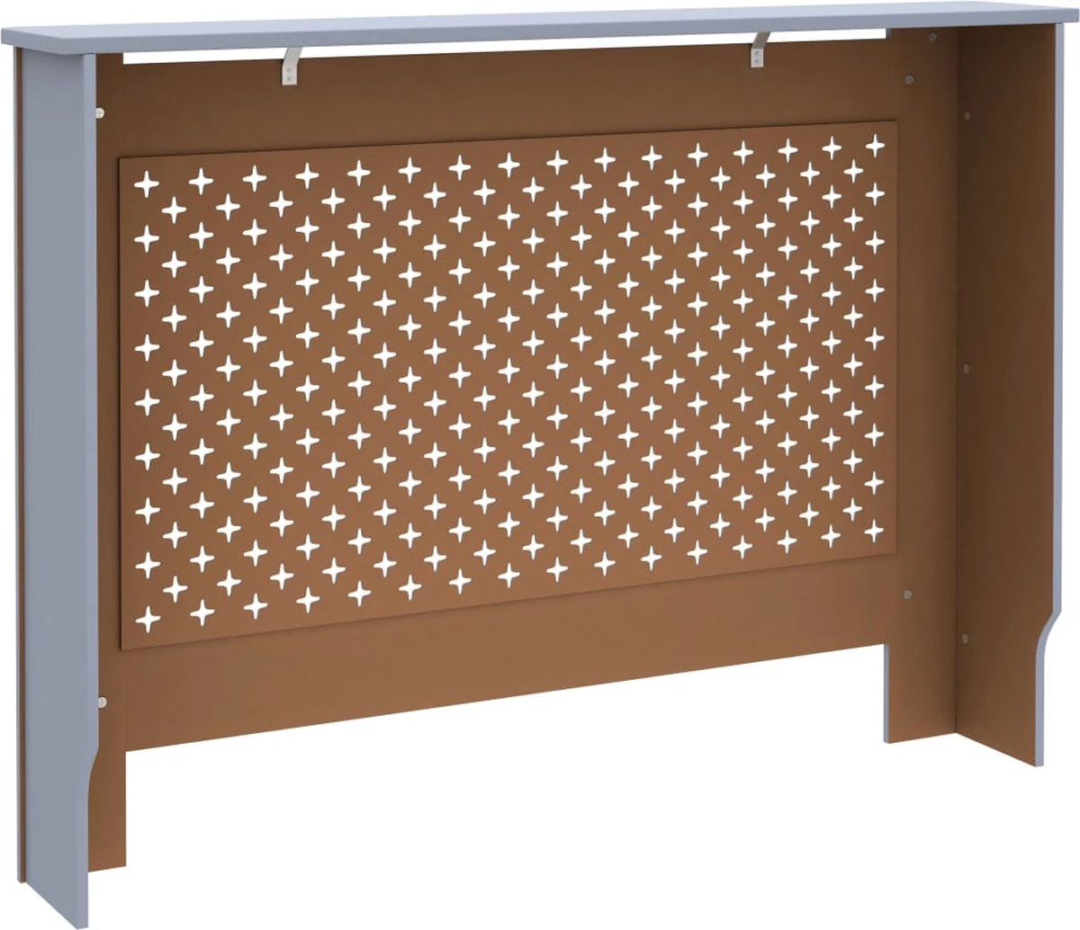 VidaXL Radiatorombouw 112x19x81.5 Cm MDF Wit 15 VidaXL Radiatorombouw 112x19x81.5 Cm MDF Wit - Afbeelding 13