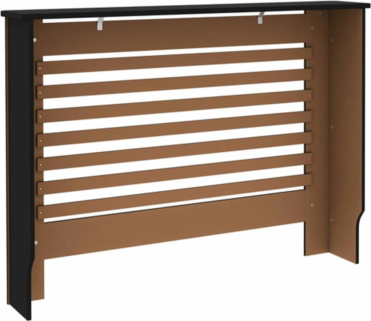 VidaXL Radiatorombouw 112x19x81 Cm MDF Zwart 9 VidaXL Radiatorombouw 112x19x81 Cm MDF Zwart - Afbeelding 7