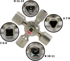 Merkloos Schakelkastsleutel - Universele Kruissleutel - 10 In 1 - Radiator Sleutel -Makita Winkel 1200x1044 10