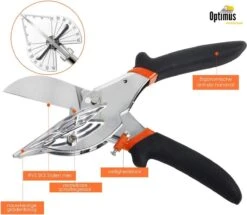 Optimus Professionele Plintenschaar / Verstekschaar 45°-135° - Verbeterd Model - RVS - Plintentang - Plintenknipper - Laminaatknipper -Makita Winkel 1200x1045 11