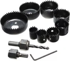 Merkloos Gatenzaagset 11-delig – Hole Saws 19mm, 22mm, 28mm, 32mm, 38mm, 44mm, 51mm En 64 Mm – 8 Stuks Gatenzaagset Voor Hout, Gipsplaat En Kunststof Buis -Makita Winkel 1200x1047 1