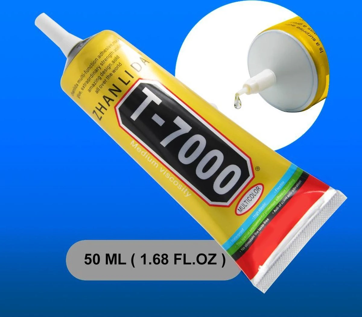 MMOBIEL T-7000 50ML Multifunctionele Industriele Lijm Zwart Incl. Precisietip 7 MMOBIEL T-7000 50ML Multifunctionele Industriele Lijm Zwart Incl. Precisietip - Afbeelding 5