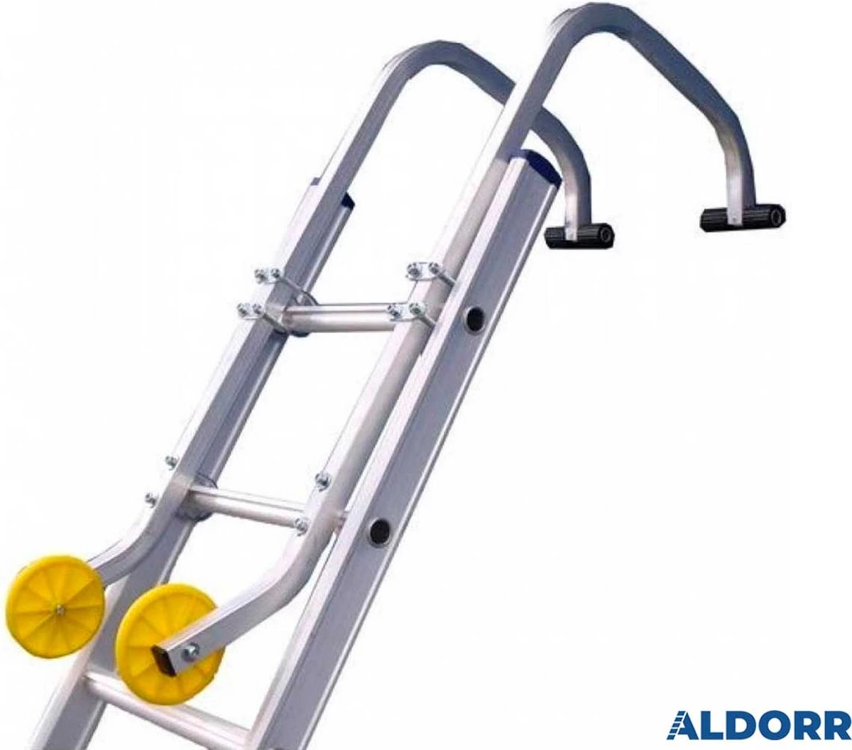 ALDORR Aluminium Nokhaak Met Wielen - Geschikt Voor Alle Ladders 4 ALDORR Aluminium Nokhaak Met Wielen - Geschikt Voor Alle Ladders - Afbeelding 2