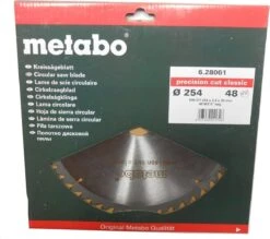 Metabo 628061000 Precision Cut Cirkelzaagblad - 254 X 30 X 48T - Hout -Makita Winkel 1200x1064 2
