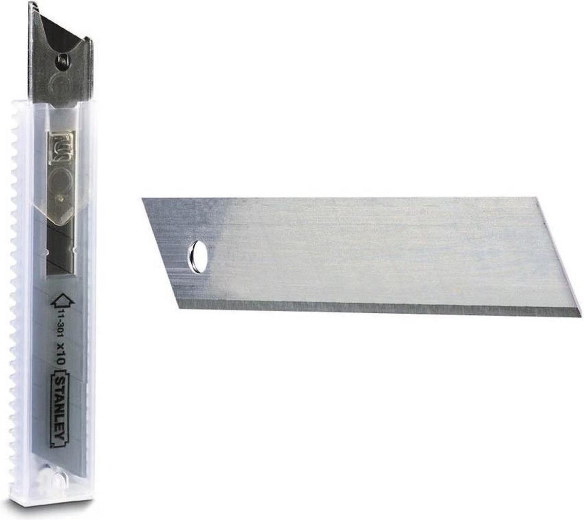 STANLEY Afbreekmesjes 18mm - 10 Stuks/dispenser 3 STANLEY Afbreekmesjes 18mm - 10 Stuks/dispenser