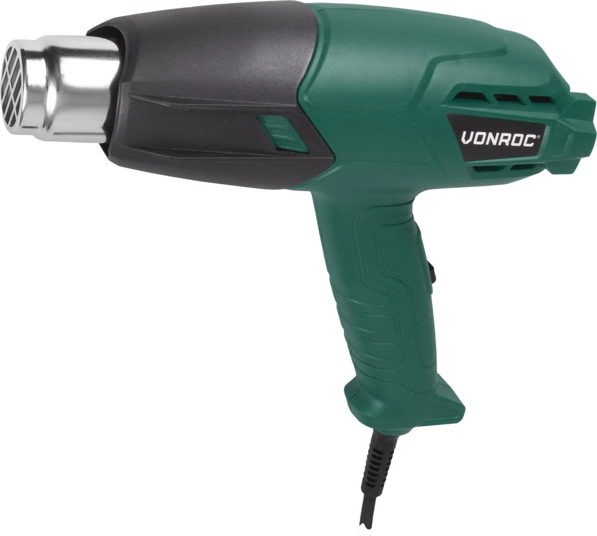 VONROC Heteluchtpistool – Verfafbrander – 2000W – 2 Temperatuurstanden – Incl. 8 Mondstukken & Opbergtas 4 VONROC Heteluchtpistool – Verfafbrander – 2000W – 2 Temperatuurstanden – Incl. 8 Mondstukken & Opbergtas - Afbeelding 2