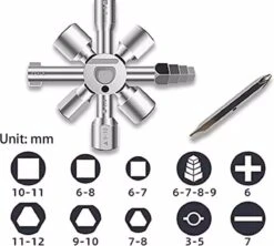 Multifunctionele Tool - Ronde - Driehoek - Vierkant Sleutel – Hand Gereedschap – Inwendig - Dubbelbaard - Halvemaan - Kruiskop - Schakelkast Sleutel - Universeel -Makita Winkel 1200x1078 5