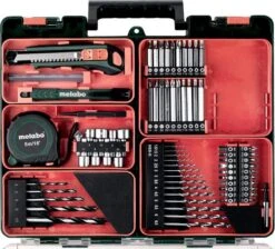 Metabo BS 18 L 18V Li-Ion Accu Schroef-/boormachine Set (2x 2,0Ah Accu) In Koffer Incl. 73-delige Accessoires Set -Makita Winkel 1200x1089
