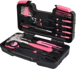 Toolsforwoman-Gereedschapkoffer Voor Vrouwen-Roze-39 Delig-gereedschap-hobby-sinterklaas Cadeau-kerstcadeau