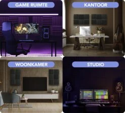 PrimeAmbition Akoestische Panelen – 30x30x5cm – Zelfklevend – Geluidsisolatie – Geluidsdemper – Noppenschuim– Acoustic Foam Panels – Wandpaneel – 12 Stuks -Makita Winkel 1200x1091 14